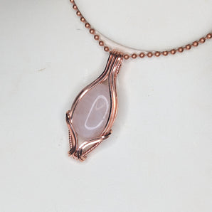 Rose Quartz Copper Pendant