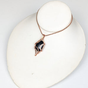 Black Agate Simple Pendant