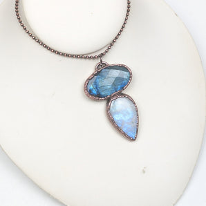 Rainbow Moonstone and Labradorite Alchemy Pendant