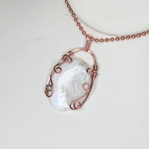 Scolecite Copper Pendant