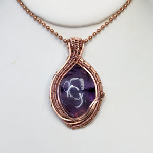 Trapiche Amethyst Front Weave Pendant