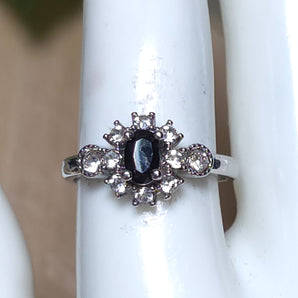 Black Spinel Stainless steel Adjustable Ring