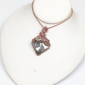 Pyrite In matrix Swirl pendant