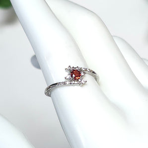 Tourmaline Stainless steel Adjustable Ring