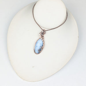 Blue Opal Swirl Pendant