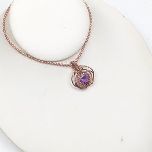 Amethyst Mini Facet Pendant