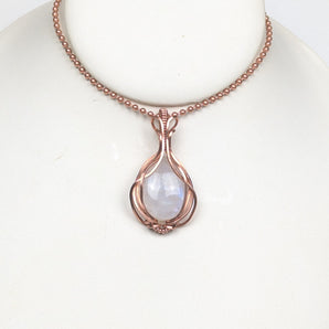 Rainbow Moonstone Flow Pendant