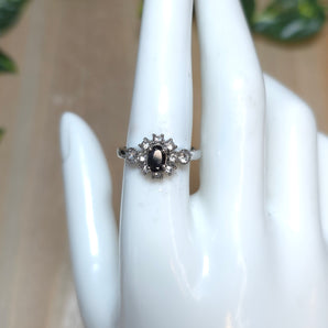 Black Spinel Stainless steel Adjustable Ring