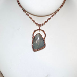 Aquamarine Halo Alchemy Pendant