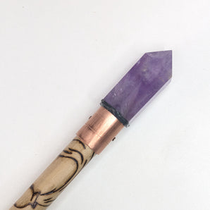 Aquarius Zodiac Crystal Smudge Wand