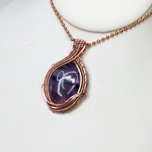 Trapiche Amethyst Front Weave Pendant