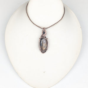 Black Rainbow Sun Stone Pendant