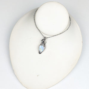 Moonstone Swirl Sterling SIlver pendant