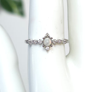 Moonstone Simple Stainless Steel Adjustable Ring