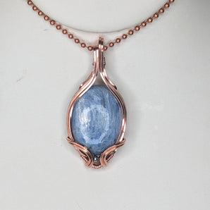 Blue Kyanite Copper Pendant