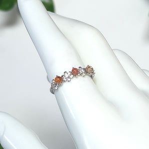 Sunstone Band Stainless Steel Adjustable Ring