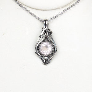 Rose Quartz Sterlig Silver Pendant