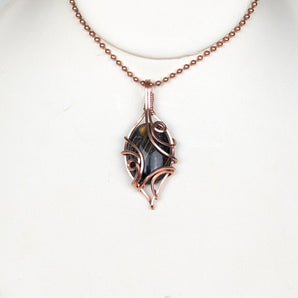 Tigers Eye Simple Pendant with swirl