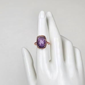 Amethyst Faceted Alchemy Ring
