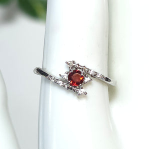 Tourmaline Stainless steel Adjustable Ring