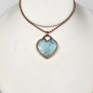 Amazonite Heart alchemy pendant