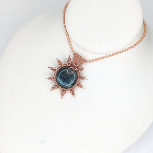 Green Apatite Sun Pendant