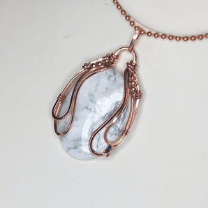 Howlite Copper Pendant