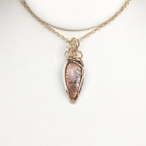 Sunstone Gold Filled Swirl Pendant
