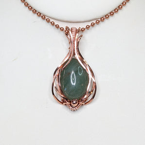 Green Aventurine Copper Pendant