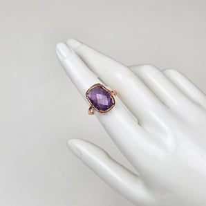 Amethyst Faceted Alchemy Ring