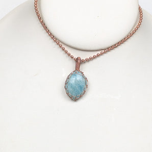 Amazonite Viking Knit pendant