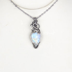 Moonstone Swirl Sterling SIlver pendant