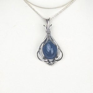 Belgium Teal Fluorite Sterling Silver Pendant