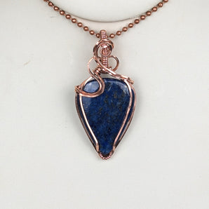 Lapis Lazuli Copper Swirl Pendant