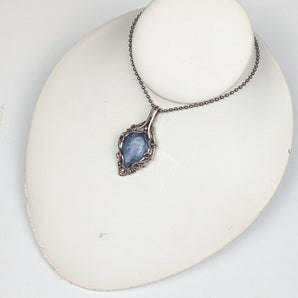 Blue Kyanite Filigree Pendant