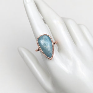 Amazonite Tear Drop Alchemy Ring