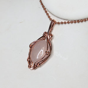 Rose Quartz Filigree Pendant