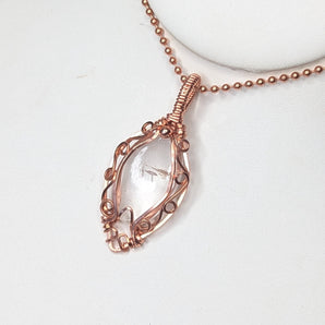 Clear Quartz Filigree Pendant