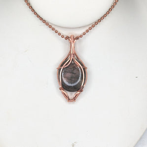 Labradorite Unisex Copper Pendant
