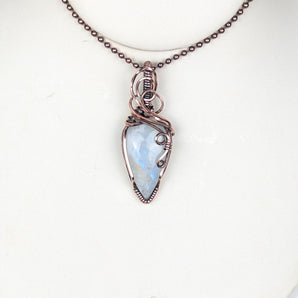 Rainbow Moonstone Swirls Pendant
