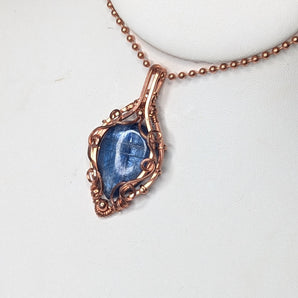 Blue Kyanite Filigree Pendant