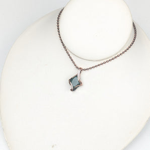 Green Aventurine Copper Diamond Pendant