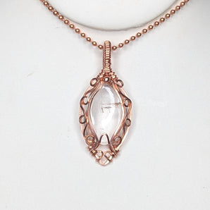 Clear Quartz Filigree Pendant