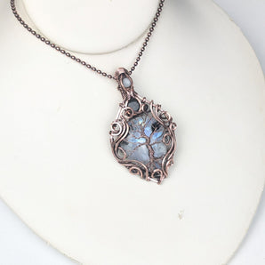 Rainbow Moonstone and Labradorite Tree of life