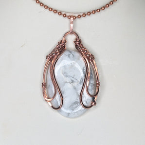 Howlite Copper Pendant