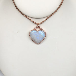 Rainbow Moonstone Heart Alchemy Pendant
