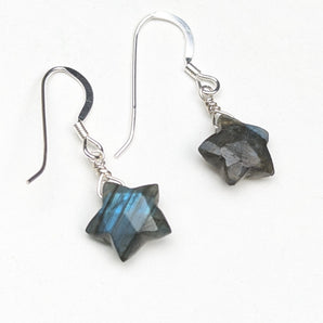 Labradorite Star Sterling Silver Earrings