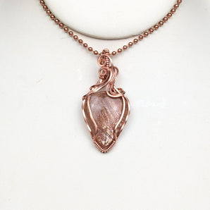 Sunstone Copper Swirl Pendant