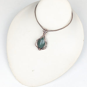Green Aventurine Flow Copper Pendant