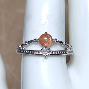 Sunstone Stainless steel Adjustable Ring